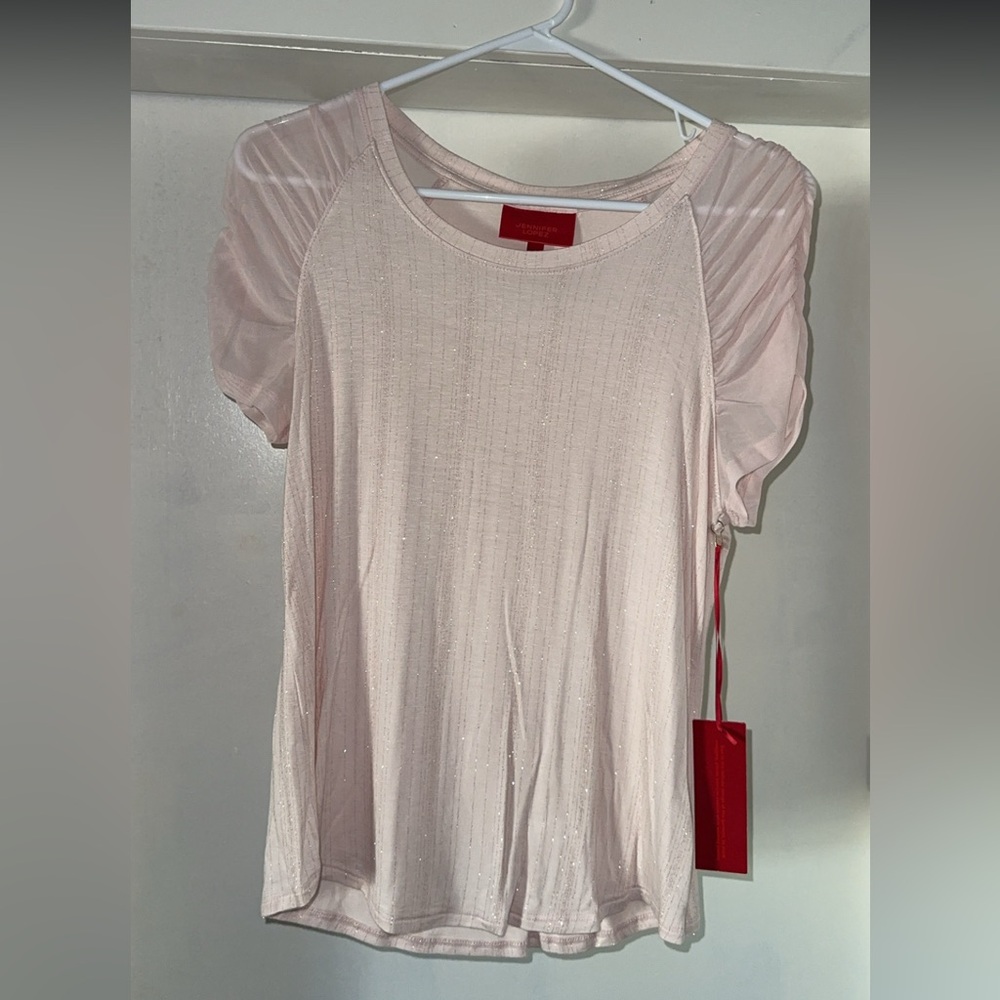 BNWT Jennifer Lopez pink dress top size small